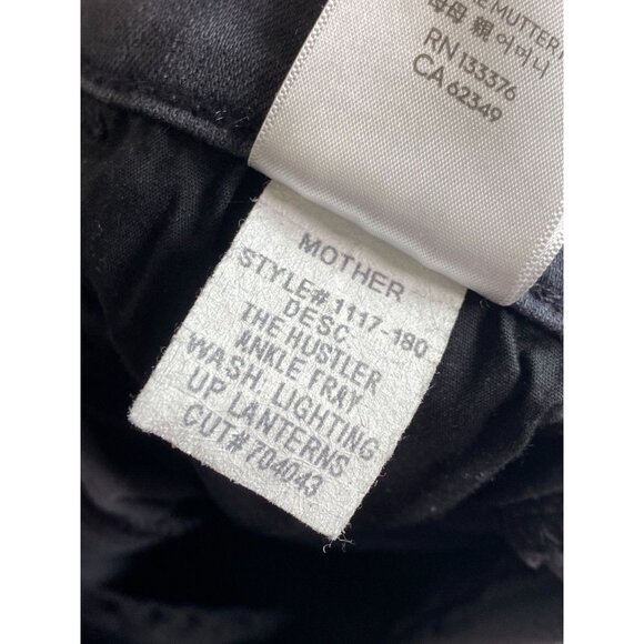 Mother The Hustler Ankle Fray Jeans Gray Size 28 Lightning Up lantern 25" inseam - Picture 11 of 16